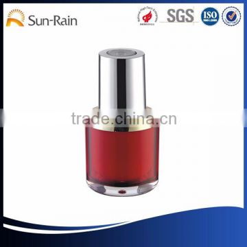 Red small plastic bottle with cap measuring glass dropper bottle for personal care