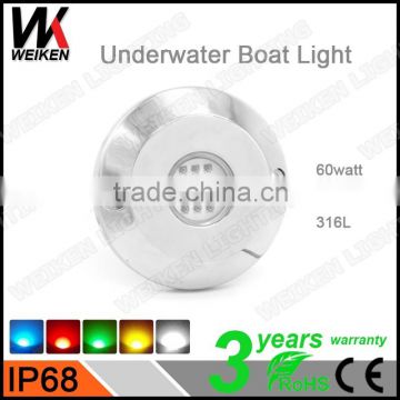 316l stainless steel led solar dock light 60w submersible 12 volt led lights