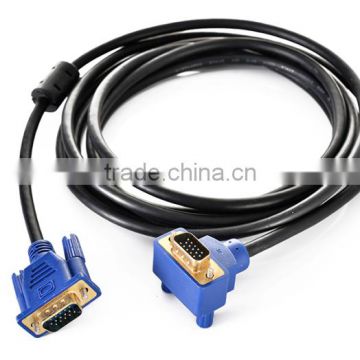 VGA Right Angle cable plated gold for HDTV, Displays, Projects