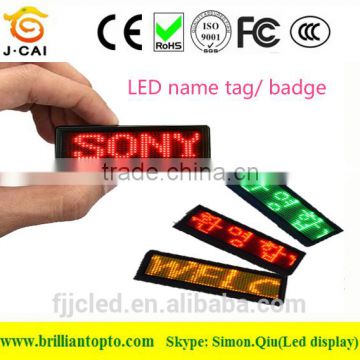 LED Name Tag / LED Name Badge for scrolling messages
