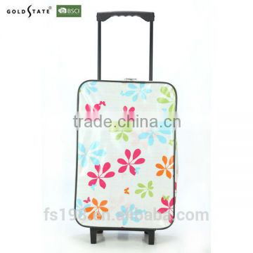 Small broken flower waterproof foldable luggage/trolley bag
