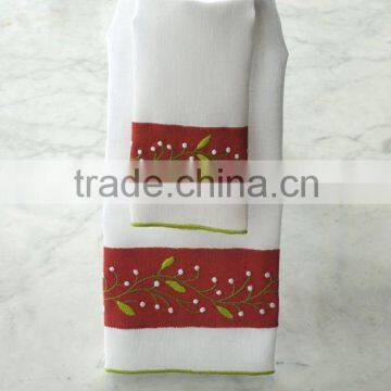 hand embroidery guest towel