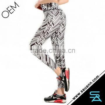 Black & White Graphic Legging Jogger Pants