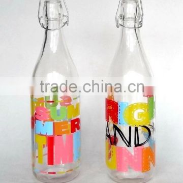 CCP434K26 glass milk bottle with decal printing