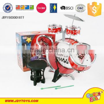 Hot selling plastic musical instrument children drum set