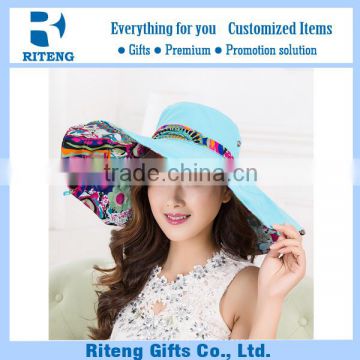 Mum Lady Summer Creative Double-faced Wide Brim Hat