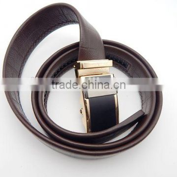 PU leather belt coffee color genuine belt for men automatic buckle cow hide 2016 fashion design hot selling products