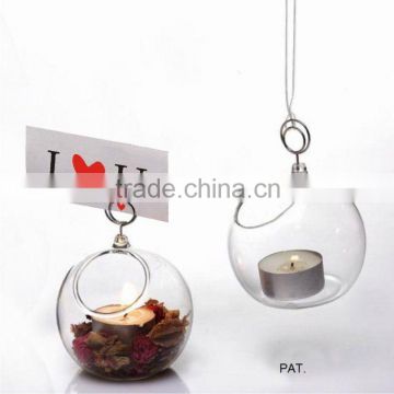 8cm Glass ball tealight candle holder