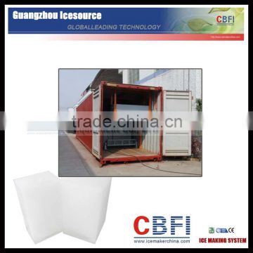 Commercial containerized block ice machine for Ghana for cooling