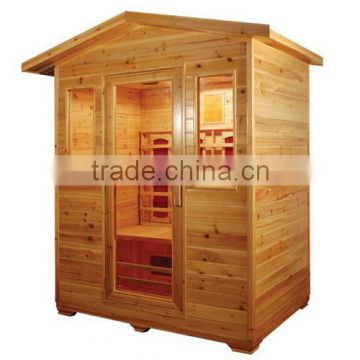small wooden house outdoor use infrared ceramic infrared sauna
