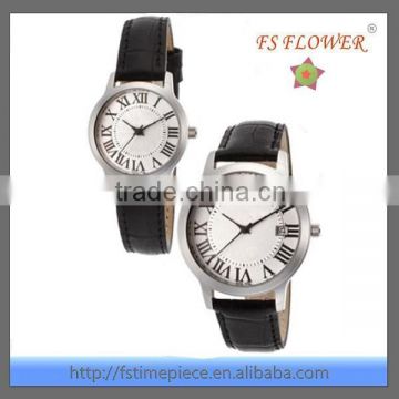Leather Fashion Couple Watches 3atm Water Resistant Japan Movt Quartz Watch Designer Watch At Cheap