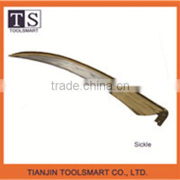 high quality steel hand grass farming sickle with wooden handle