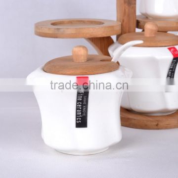 hot sale high quality porcelain ceramic kitchen canisters/ceramic kitchen canister sets/4pcs ceramic canister sets