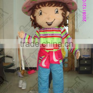 cartoon strawberry girl mascot costumes