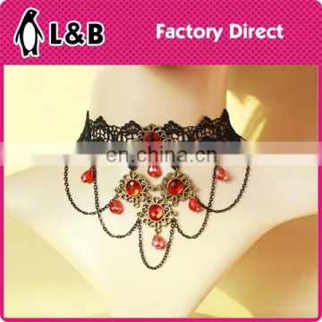 2015 new arrival Newly designed jewel lace necklace