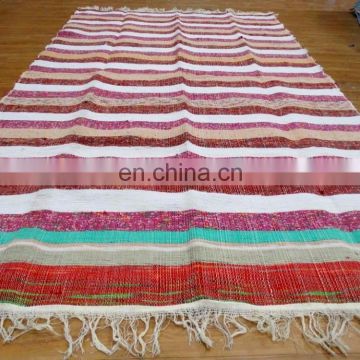 Handmade Rugs Hand Woven Chindi Rug Runner Carpet Dari cotton