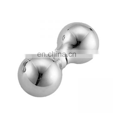 Hot selling stainless steel shower glass door double pull round knob