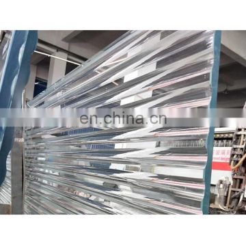 Glass factory high quality fluted toughened glass