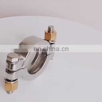 Wholesale high quality steel tri clamp double bolted SS304 quick connect tube pipe clamp connecting clamps