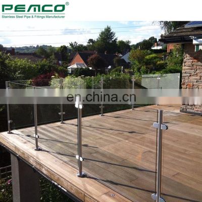 Durable Stainless steel balcony staircase glass balustrade