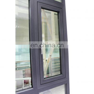 modern commercial style display best quality glass thermal break system powder coated aluminum profiles small casement windows