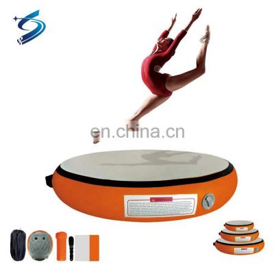 Orange Inflatable Gymnastics Airspot Yoga Circle Air Spot Air Track For Gym