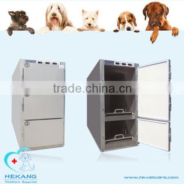 three door stainless veterinary mortuary freezer