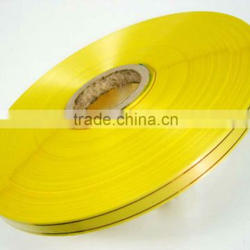 100 Yards Braided PP Rope/PP Ribbon Roll/PP Strapping Tape/solid gloss ribbon with double golden line                        
                                                Quality Choice