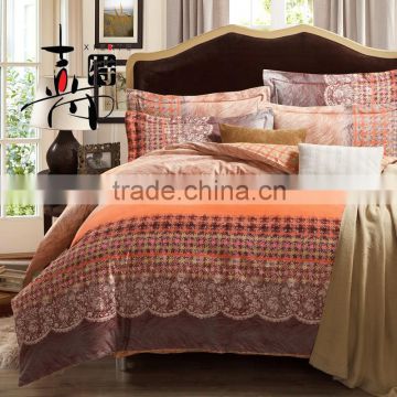 Satin home textile for sale cotton printing bedding set