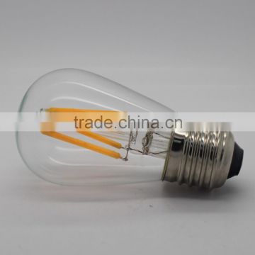 Glass body material led filament bulb clear s45 ce rohs 4w flexible filament