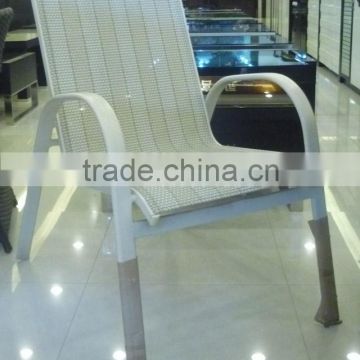 cast aluminum textile chair in stock