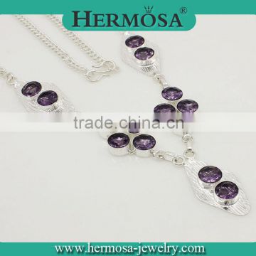 NEW ARRIVAL Trendy Amethyst Genuine Red Coral Lastest Design Silver Pendant Necklace Jewelry Charms