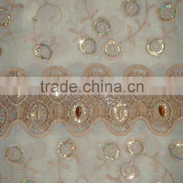 embroidery curtain with sequin and bead