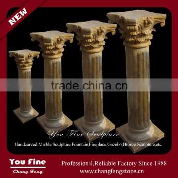 Natural Stone Carved Decorative Roman Marble Column