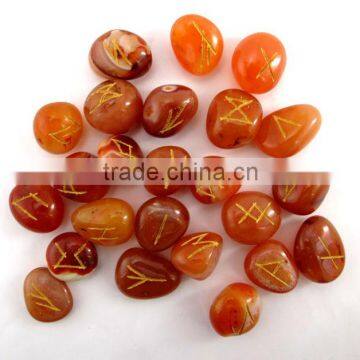 Carnelian Tumbled Rune Sets