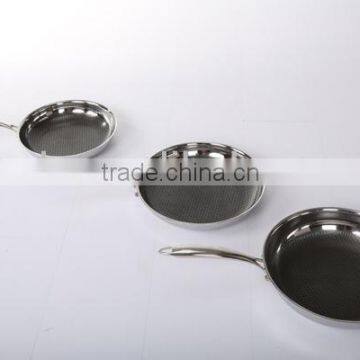 New style stainless steel fry pan set for kitchen