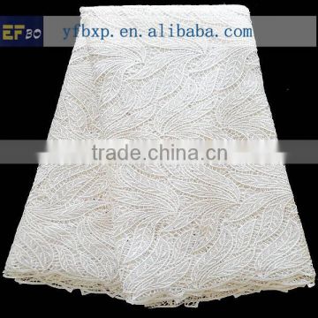 Discount price high quality embroidery white color nigerian cord guipure lace