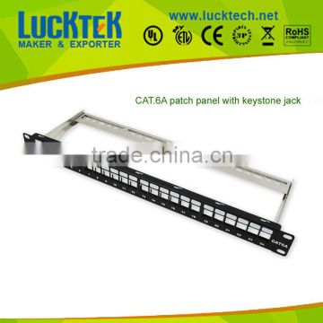 24 ports CAT6A FTP patch panel with cable manage