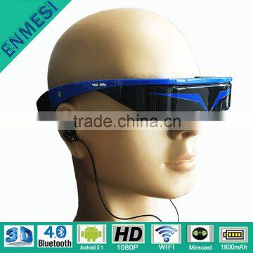 Best Selling 98" 3D 1080P Android Virtual Reality Video Glasses with Wifi