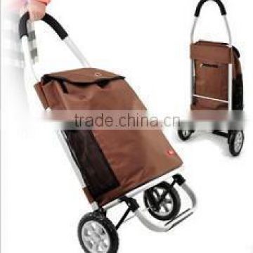 new design 2 wheel popular fashion fold up shopping cart with bag (directly from factory)