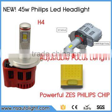 Super hot sale h4 led headlight 2015 45w 9000lm motorcycle led headlight