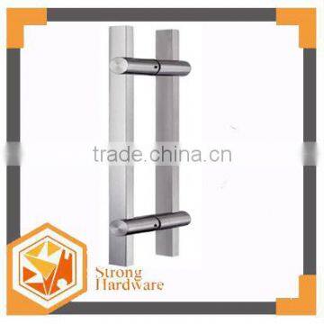 H shape Stainless steel pulls large glass door handle, sliding shower doors handles double sided metal Door Handle