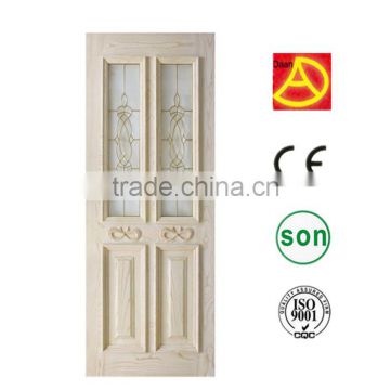 Solid Wood Veneer Moulded Wooden Interior MDF Room Door W-012