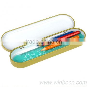 Simple one layer tin pencil case for school