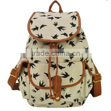 Hot!!! Spring Summer Swallow Fashion Girlish Ladies Canvas Backpack (BBC016)