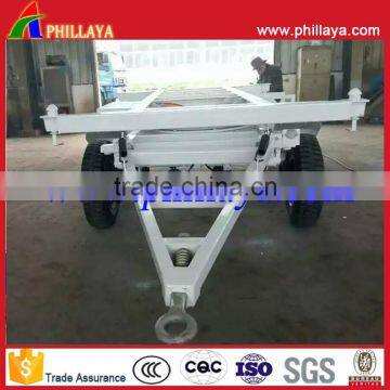 2017 new model China Semi trailer type and high tensile steel material 2 axles heavy duty low bed tow dolly trailer for sale