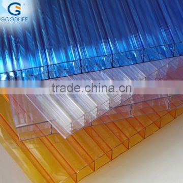 ROSH certificate Anti-UV twin wall polycarbonate sheet/pc sheet for roofing sheet for rain cover