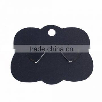 Paper Jewelry Display Card Cloud Black 8cm(3 1/8") x 6cm(2 3/8"), 1 Piece