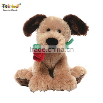 Aipinqi CDGM15 stuffed dog toy with rose