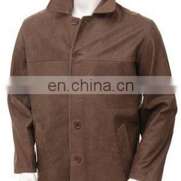 Long men Leather Coat/ Leather Coat/ Fashion Men's leather coats